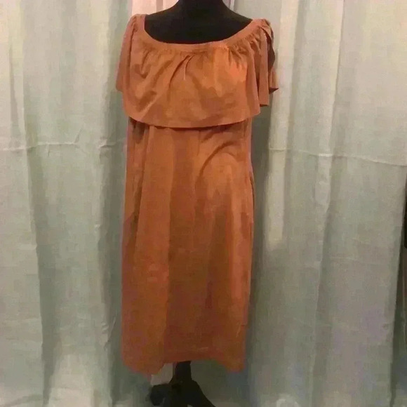 Chicos Off the shoulder suede dress, 2.5 - Picture 1 of 9